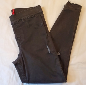 Spanx Vintage Distressed‎ Ankle Skinny Jeans Black Size Medium